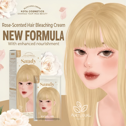 KOTA Sandy Soft Blonde Bleaching Kit – Rose-Scented Hair Lightener for a Brighter, Color-Ready Base