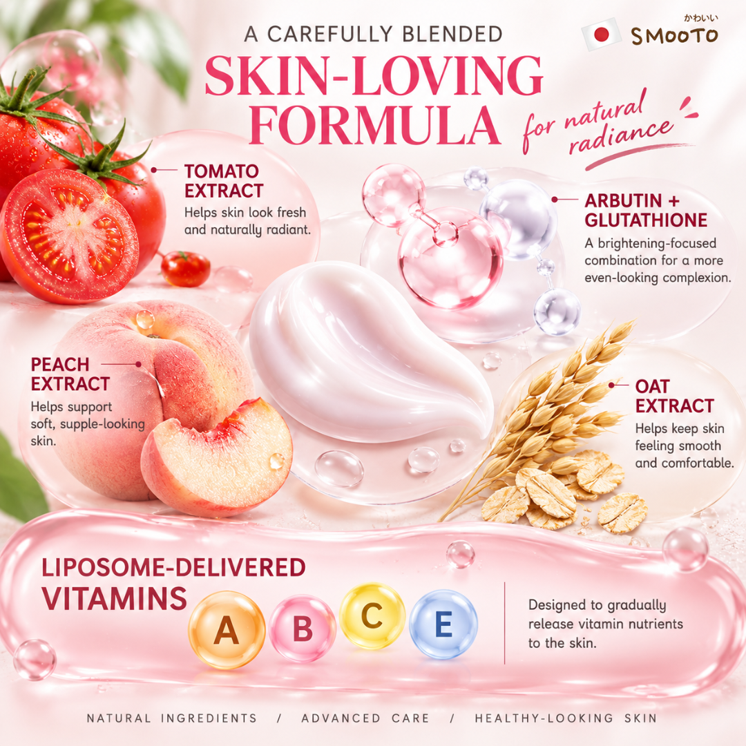 Smooto Tomato Gluta Aura Plus Sleeping Mask – Tomato, Glutathione & Arbutin Brightening Overnight Mask – 10g × 3 Packs