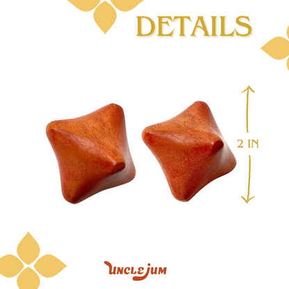 Wooden Star-Shaped Massage Tool – Handheld Pressure Point Massager for Neck, Shoulders, Arms, Legs & Feet – 2 Pieces