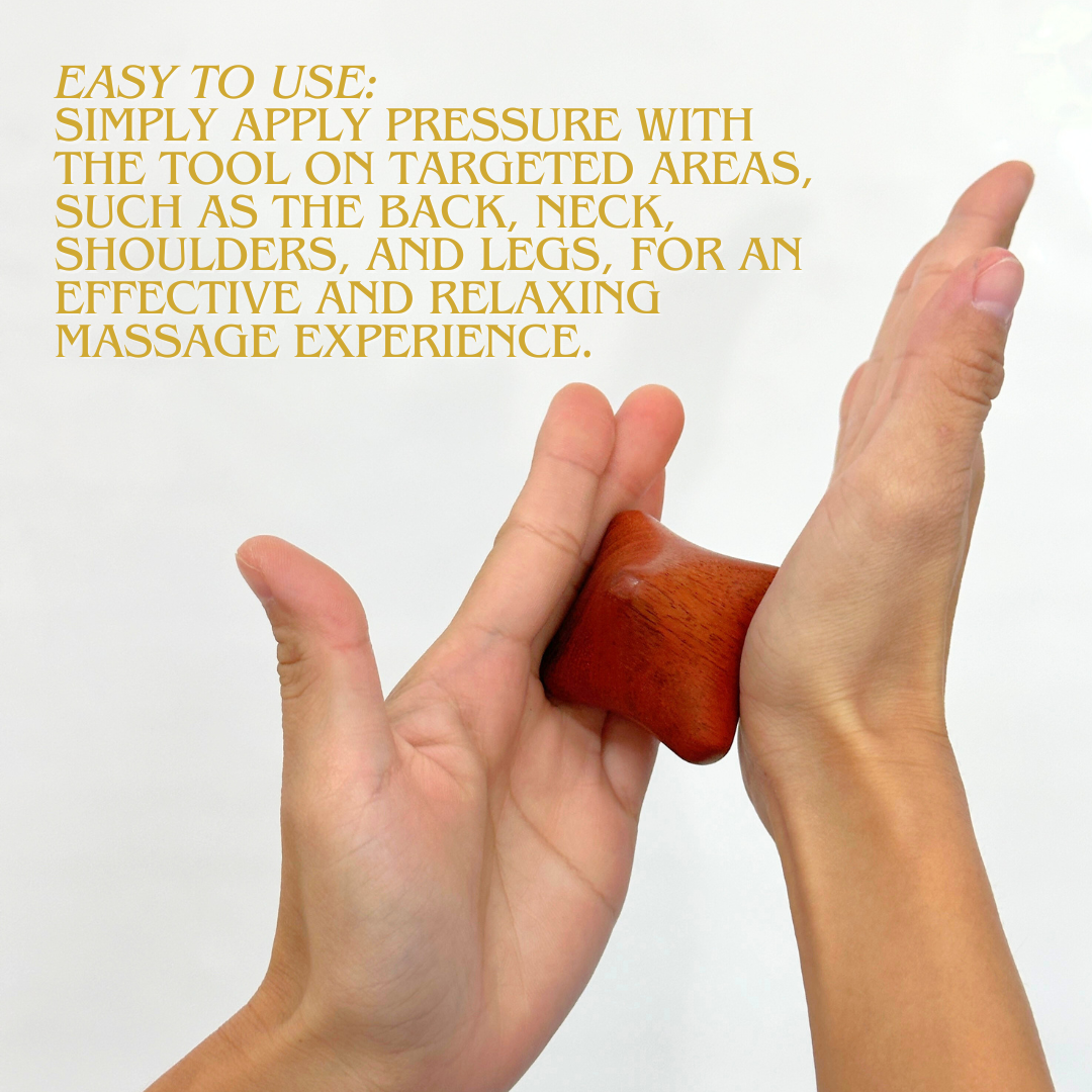 Wooden Star-Shaped Massage Tool – Handheld Pressure Point Massager for Neck, Shoulders, Arms, Legs & Feet – 2 Pieces