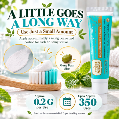 Tepthai Concentrated Herbal Toothpaste – Spearmint Flavor with Fluoride for Gum Care, Plaque & Stain Care, Fresh Breath – 70g × 2 Tubes
