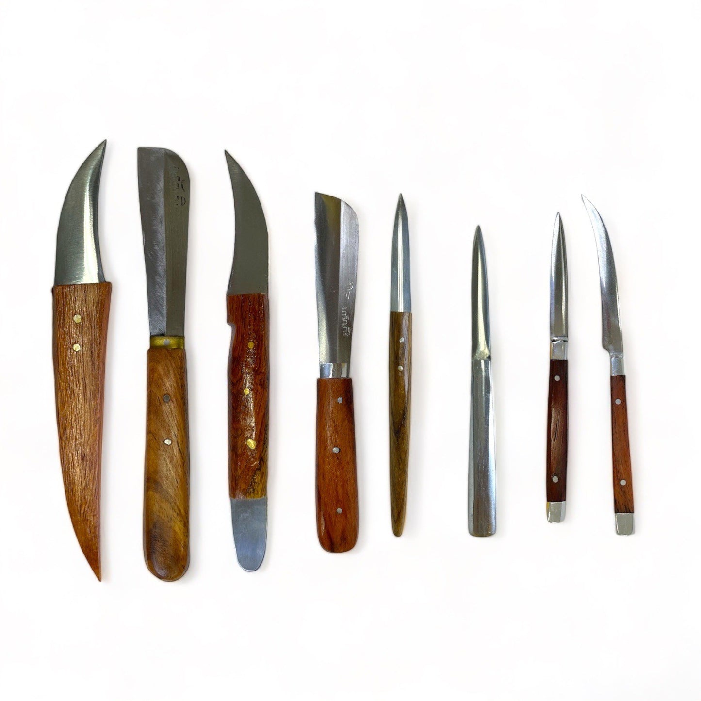 Handmade Thai Fruit Carving Knife Set: Aranyik Stainless Steel, Wood Handle
