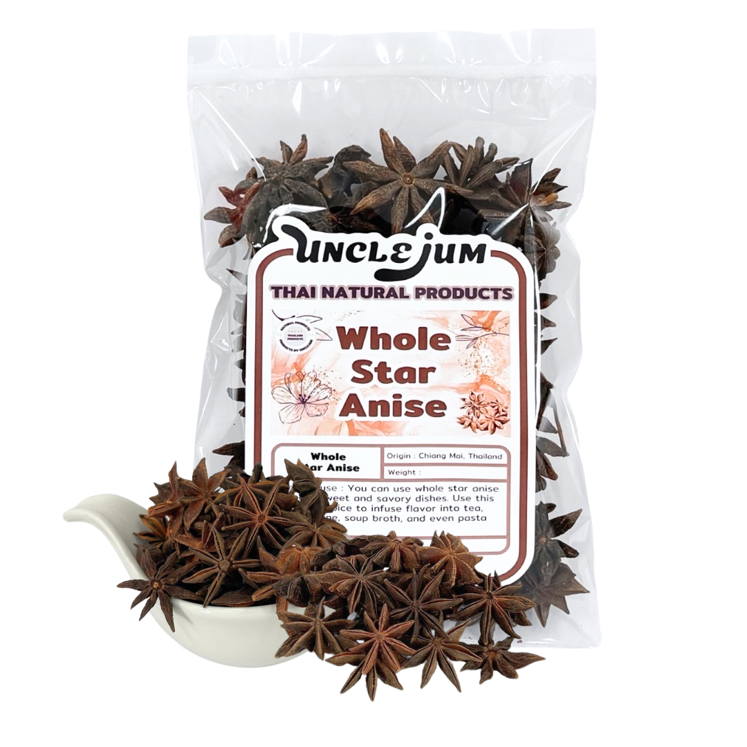 UNCLEJUM Whole Star Anise 100g whole dried aromatic spice