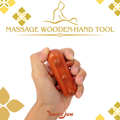Wooden Handheld Massage Tool – Portable Self-Massage Tool for Neck, Shoulders, Arms, Legs & Feet
