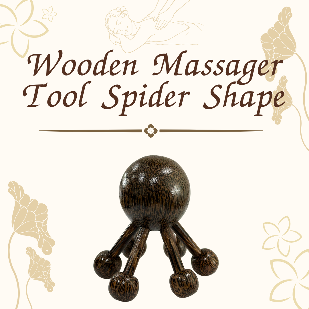 Palm Wood Spider Massager – Wooden Trigger Point Massage Tool for Back, Neck, Shoulders, Legs & Deep Tissue Massage