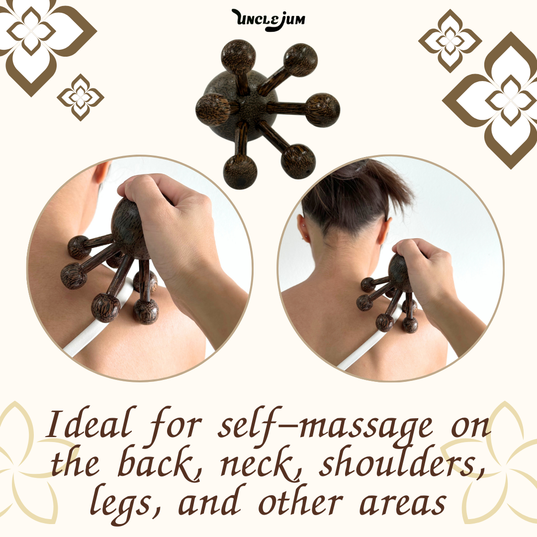 Palm Wood Spider Massager – Wooden Trigger Point Massage Tool for Back, Neck, Shoulders, Legs & Deep Tissue Massage