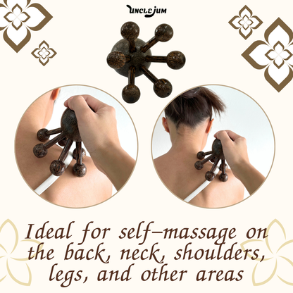 Palm Wood Spider Massager – Wooden Trigger Point Massage Tool for Back, Neck, Shoulders, Legs & Deep Tissue Massage