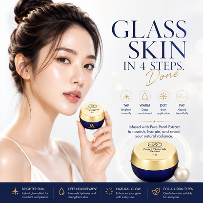 Kristine Ko-Kool Pearl Nourish Cream kangzen kenko – Pearl Aura Reflection Technology Day Cream for Glass Skin, Instant Brightening, Hydration & Natural Makeup Base
