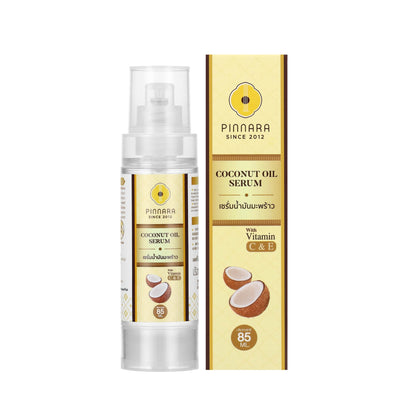 Pinnara Coconut Oil Serum – Multi-Purpose Coconut Oil Serum with Vitamin C, Vitamin E & Argan Oil for Face, Body & Hair – 85ml