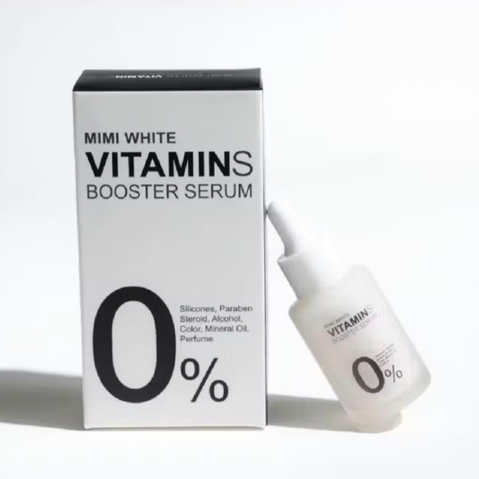 MIMI WHITE Multi Vitamins Booster Serum 30ml – Vitamin C, B3, B5 & E Facial Serum | Niacinamide, Ceramide & Rosehip Oil | Brightening & Hydrating Face Serum
