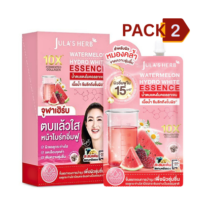JULA'S HERB Watermelon Hydro White Essence 90g – Brightening Collagen Essence Toner with Watermelon Extract, Niacinamide & Hyaluronic Acid | Hydrating, Plumping & Radiance Boosting Facial Essence